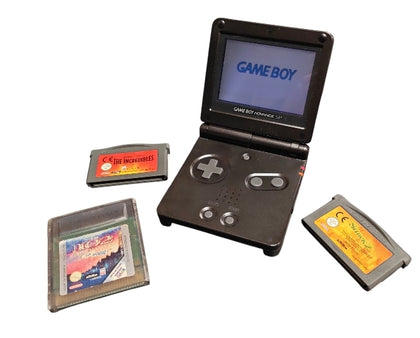 Nintendo Gameboy Advance SP Black w/games**Unboxed**