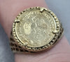 9ct Yellow Gold Ring Rare Estados Unidos Mexicanos & Emperador