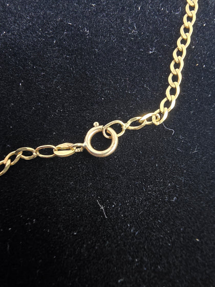 9ct GOLD ANKLE BRACELET 375 1.2G 8'' IN LENGTH