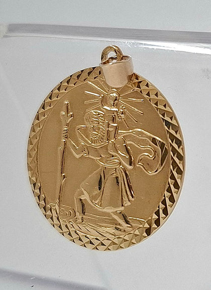 9 Carat Gold Saint Christopher Pendant