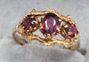 9ct Gold Garnet Ring Size "O"