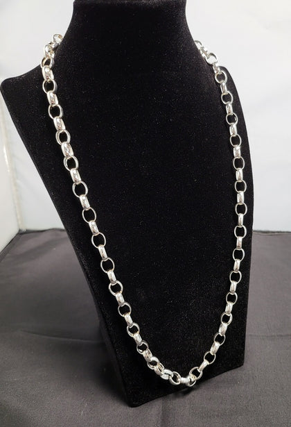 925 Sterling Silver Thin Belcher Chain - 24