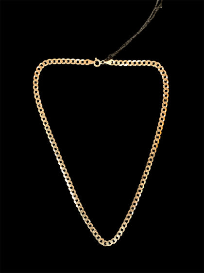 9ct Solid curb chain 16