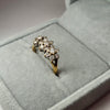 9ct Yellow Gold CZ Cluster Ring Size L 1/2