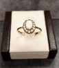 9ct Yellow Gold Oval Opalescence Stone Cluster Ring Size P