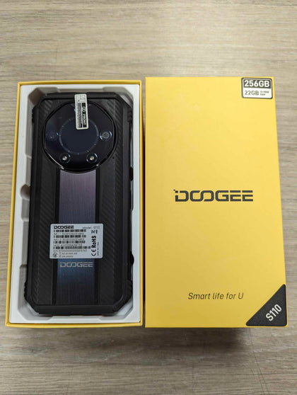 Doogee S110 Rugged Smartphone, 22GB, Android 13 Rugged Phone, 10800mAh Battery, 6.6” FHD+ 120Hz Screen, IP68 Waterproof.