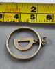 9ct gold "D" pendant