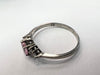 BEAUTIFUL 9CT WHITE GOLD RING WITH PINK STONE SIZE N