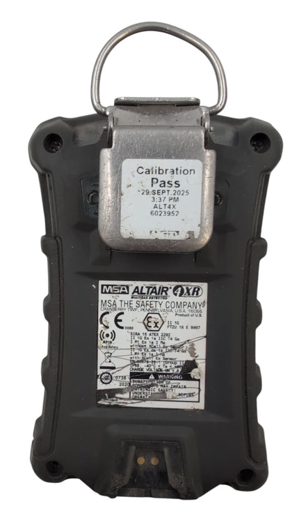 MSA ALTAIR 4XR Gas Detector Gas Detector for Carbon Monoxide, H2S, Oxygen, LEL (Pentane) Detection