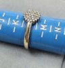 18ct diamond white gold cluster Ring  - SIZE L