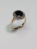 18ct Gold Diamond Ring With Black Stone