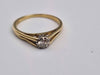 18ct Yellow Gold Cubic Zirconia Solitaire Ring - 2.29 Grams - Size M
