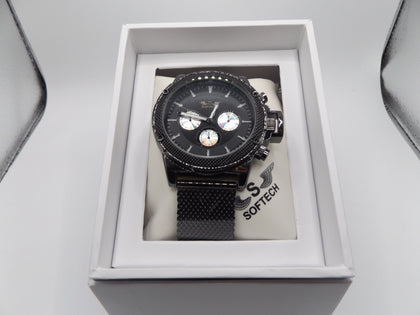 Softech Men's Black Watch