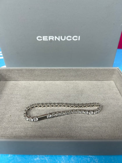 CERNUCCI DIAMONTE BRACLETE SILVER COSTUME JEWELLERY **BOXED**.