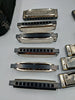 Aria Folk Blues 10-Hole Diatonic Silver Harmonicas Set of 12 - *Original Case* **SALE PRICE**