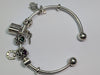 SILVER PANDORA BANGLE WITH CHARMS PRESTON  STORE