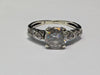 9CT White Gold cz Ring  - Size N