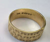 18ct Patterned Wedding Band Size S