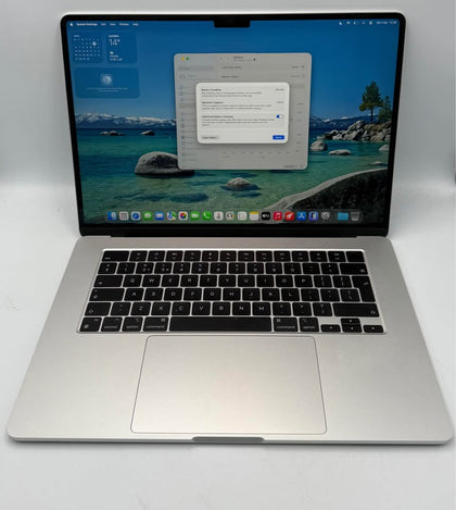 Apple MacBook Air (8- CPU 10-GPU) 16GB RAM, 256GB SSD, 15”, Silver, 100% battery cap