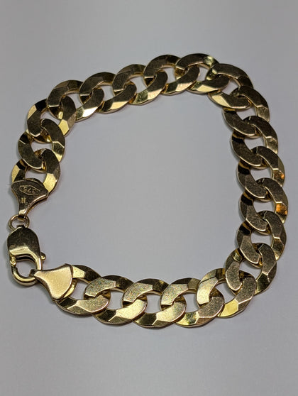 9ct Gold Flat Curb Bracelet