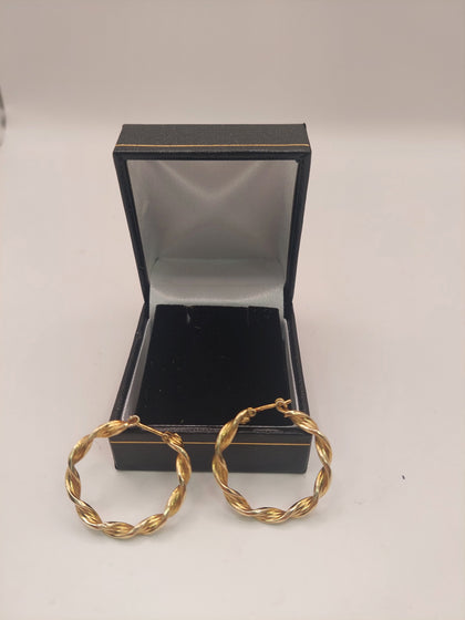9k Gold Earrings 2.31G Hallmarked(375)&Tested
