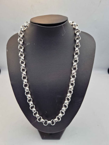 925 Sterling Silver Belcher Chain Necklace - 24