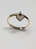 9ct Gold Swinging Heart Ring Size O