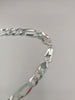 NEW 925 silver Figaro Chain 24" Length 42.7G weight Hallmarked&Tested