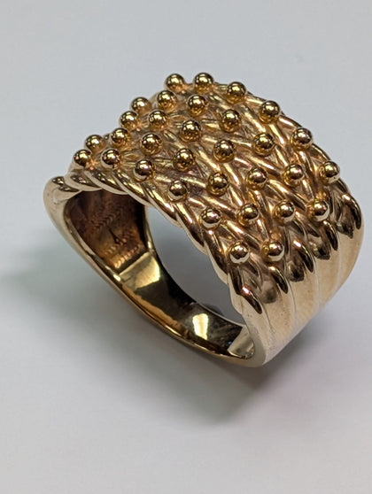 9ct Gold Keeper Ring Size V 1/2