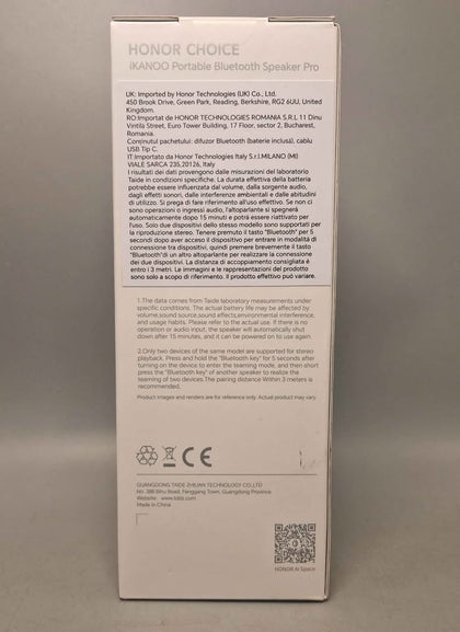 HONOR CHOICE Portable Bluetooth Speaker Pro White