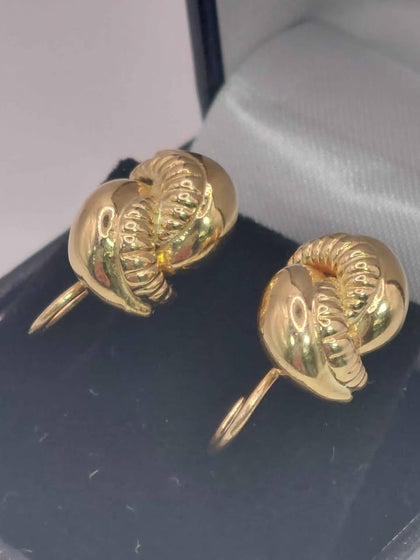 (18K 750 Hallmarked&Tested), 6.5G Gold Clip On Earrings