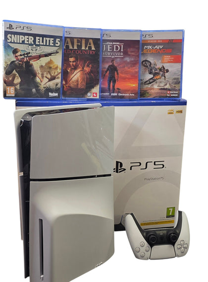 Sony PlayStation 5 Slim Disc Edition - 1TB Ps5 Bundle