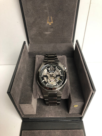 Bulova Maquina Automatic Men's Gunmetal Bracelet Watch