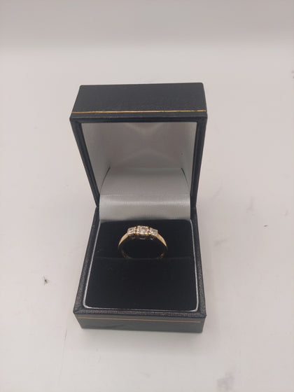 9k Gold Ring with DIA 2.4G Hallmarked(375)&Tested Size M