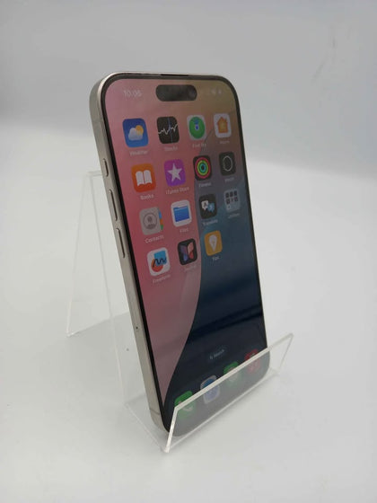 Apple iPhone 15 Pro 128GB White Titanium Unlocked Unboxed 89% Battery