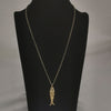 Hallmarked 9Karat Gold, 8.92 grams , 18" Necklace With Fish Pendent