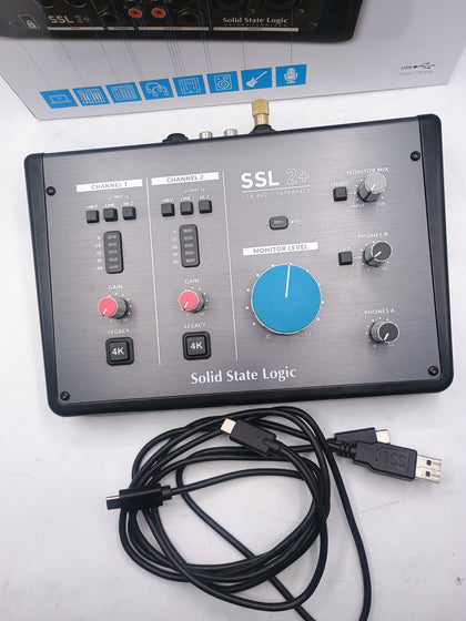 HCSC Solid State Logic SSL2+ 2-In/4-Out USB-C O Interface 24-Bit / 192 kHz AD/DA Converters For Easy Connection To DJ Mixers