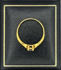 22ct (916) yellow gold ring size Q with white stones 3.9g & box