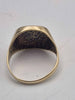 9ct Yellow Gold Ring Signet Ring With Pattern - Size R - 4.67 Grams