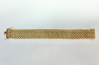 9ct yellow gold mesh bracelet 8