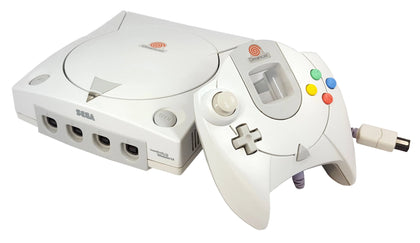 Sega Dreamcast Video Game Console with one official controller and one 3rd party