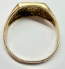 9ct yellow gold signet ring size Q
