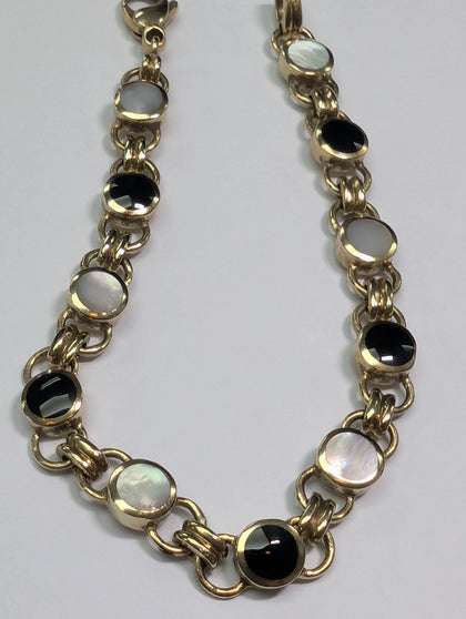 9ct Gold Onyx Bracelet
