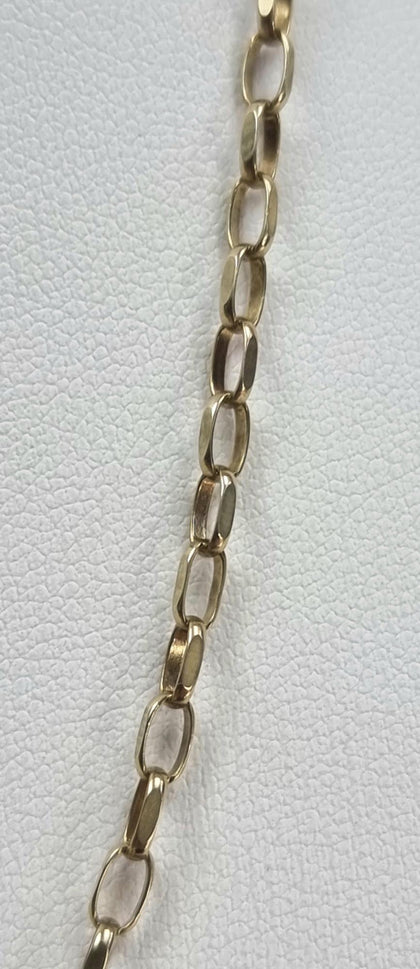 9ct Gold hoop chain 18