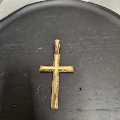 9ct Yellow Gold Cross Pendant 13.3g