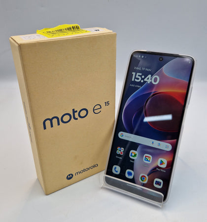 **NEW** Motorola moto e15 Misty Blue 64GB smartphone unlocked BOXED