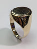 9ct gold smooth signet ring