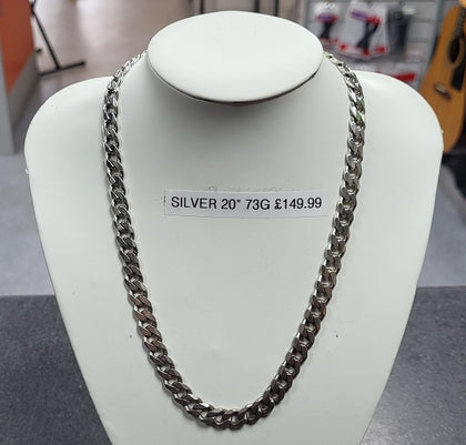 925 - Silver Chain Curb Chain - 73G - 20