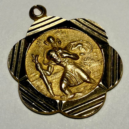 9CT Gold St Christopher Pendant
