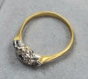 18ct Gold Daimond /Sapphire Daisy Ring "O"